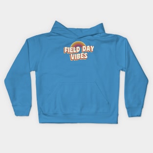 Field Day vibes retro rainbow Kids Teachers Field Day 2022 Kids Hoodie